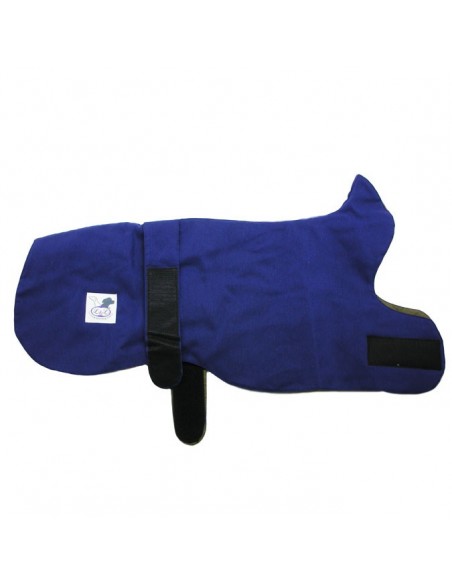 Abrigo para galgo reversible azul