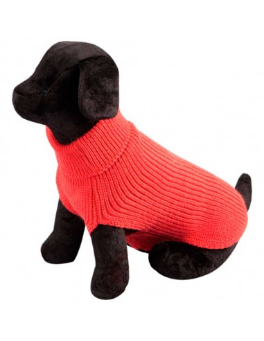 Jersey de punto para perro color coral