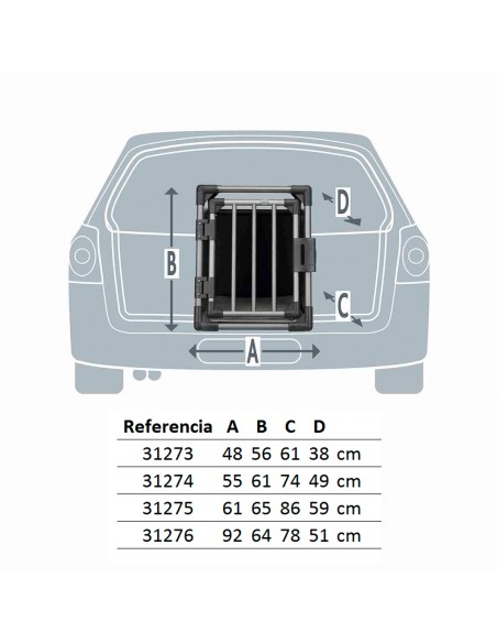 Transportín para perros de aluminio estable, seguro y muy silencioso