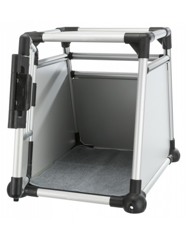 Transportín de perro para coche de aluminio