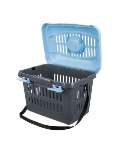 Transportín para gatos de plástico con apertura superior