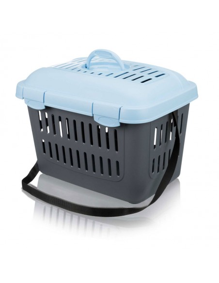 Transportín para gatos de plástico con apertura superior