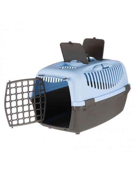 Transportín para gatos Capri de plástico con asa con sistema de circulación del aire