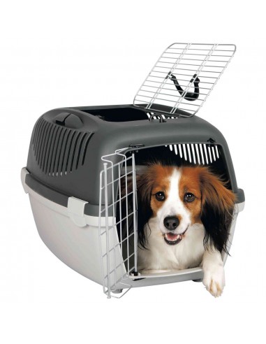 Transportín Capri 3 para mascotas de plástico con rejilla metálica superior