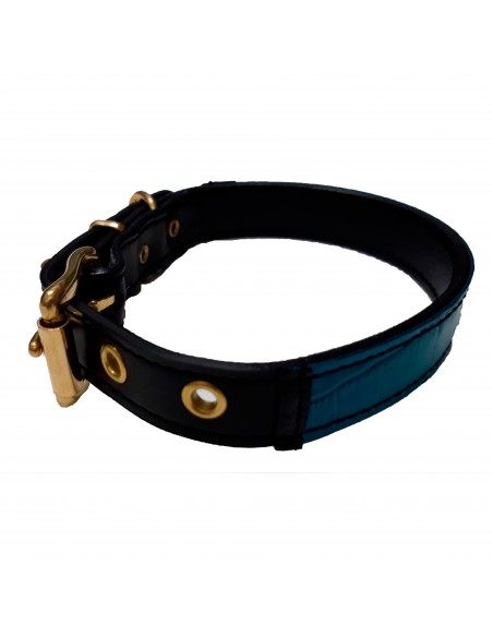 Collar de piel Doble Azul de Lucas & Lola