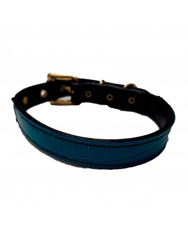Collar de piel Doble Azul de Lucas &... Collar de piel Doble Azul de Lucas &...