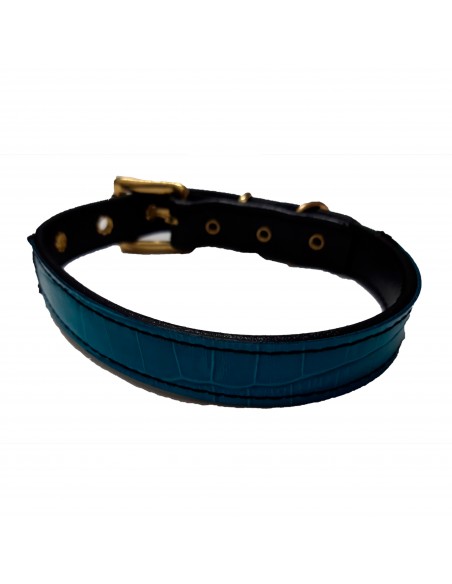 Collar de piel Doble Azul de Lucas & Lola