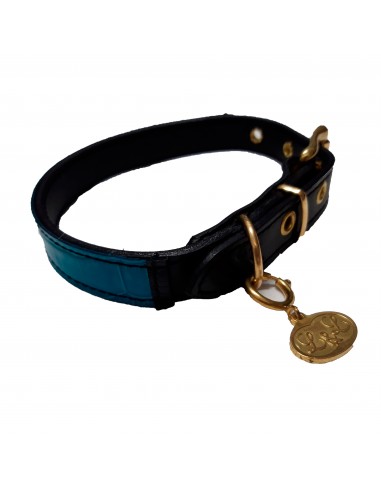 Collar de piel Doble Azul de Lucas & Lola