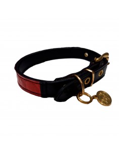 Collar de piel Rojo de...
