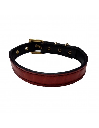 Collar de piel Rojo de Lucas & Lola Collar de piel Rojo de Lucas & Lola