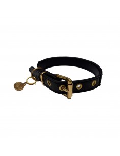 Collar de piel Doble Marrón...