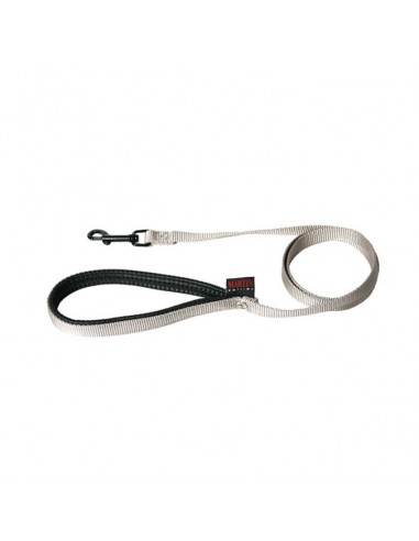Correa para perro nylon gris con empuñadura acolchada