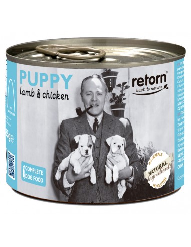 Lata comida cachorro Retorn cordero pollo