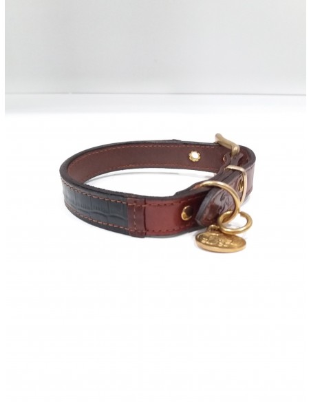 Collar de piel Doble Marrón Noche de Lucas & Lola