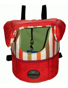 mochila para perro modelo burdeos