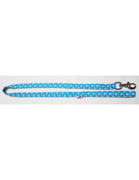 correa perro tela azul