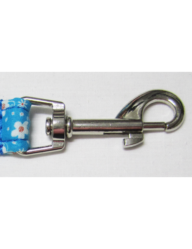 Correa para perro de tela azul con...
