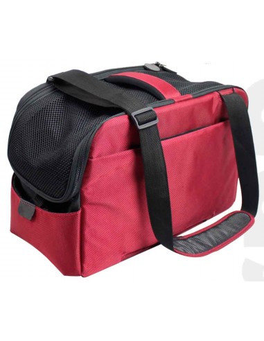 bolso para perro color burdeos