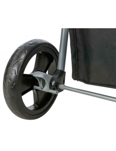 Cochecito para transporte de perros en aluminio y nylon gris