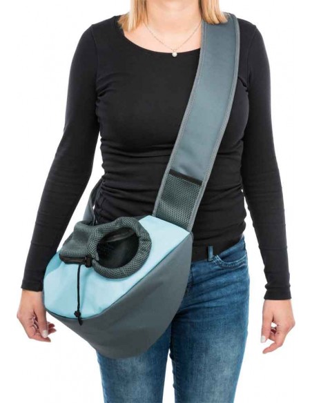 Bolso frontal para transporte de perro en bandolera