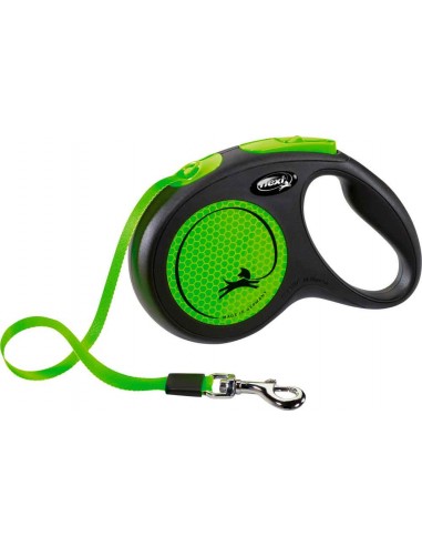 Correa para perro FLEXI neon verde