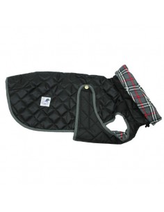 Abrigo acolchado para perros con cuello alto color Negro