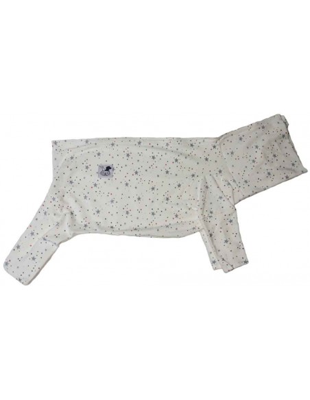 Pijama para galgo beige con estrellas
