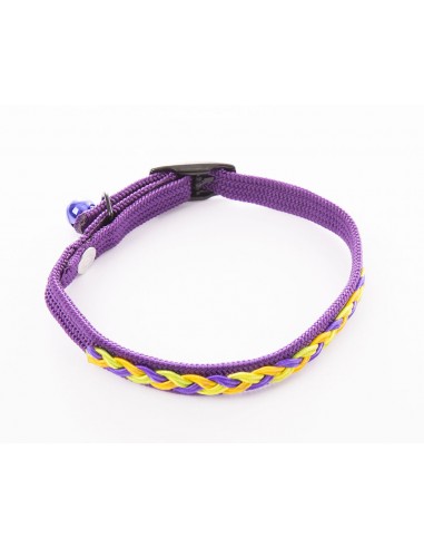 Collar para gatos decorado con trenza