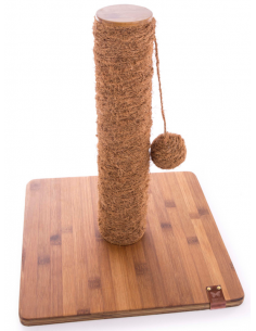 rascador para gato de coco