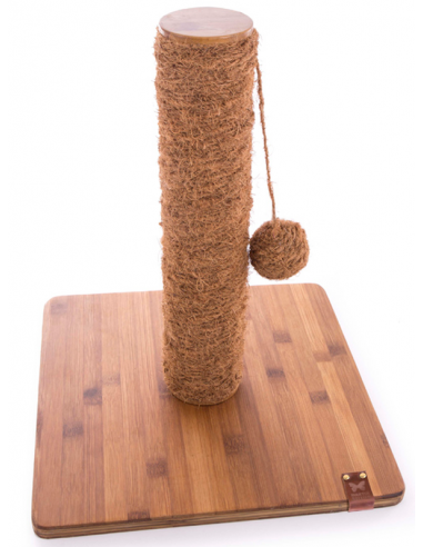 rascador para gato de coco