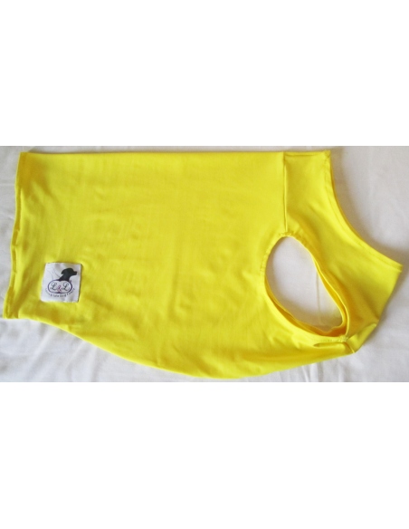Peto para galgo en lycra amarillo Peto para galgo en lycra amarillo