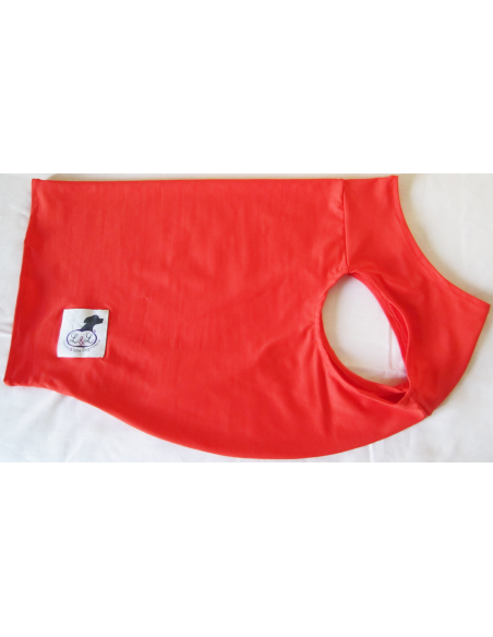 Peto para galgo en lycra coral