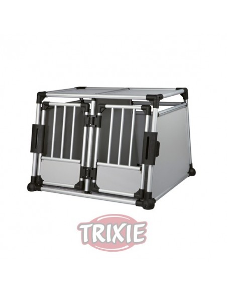 Jaula doble para transporte de perro en coche