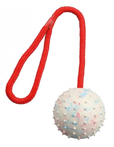 pelota con cuerda para perros