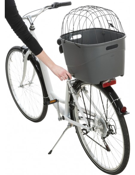 Cesta trasera para llevar perro en bicicleta