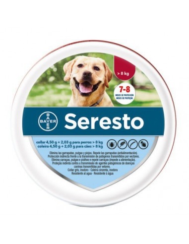 Collar antiparasitario para perro Seresto más de 8 Kg