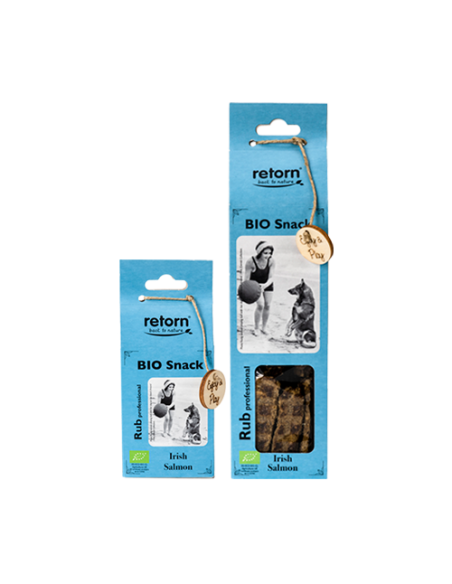 snack bio de salmon para perro