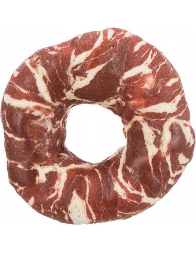Premio para perro, rosquillas de ternera y pescado
