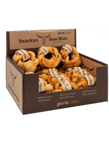 Premio para perro, rosquillas de piel y miel
