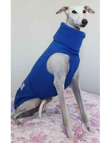 Ropa para perro forro polar para galgo color azul claro