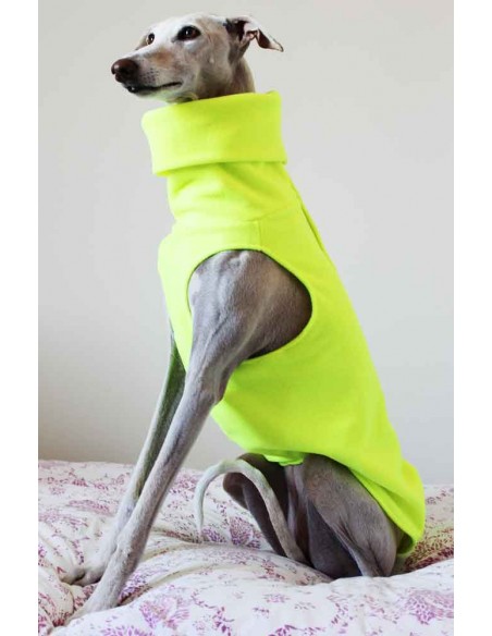 Forro polar para galgo color verde flúor