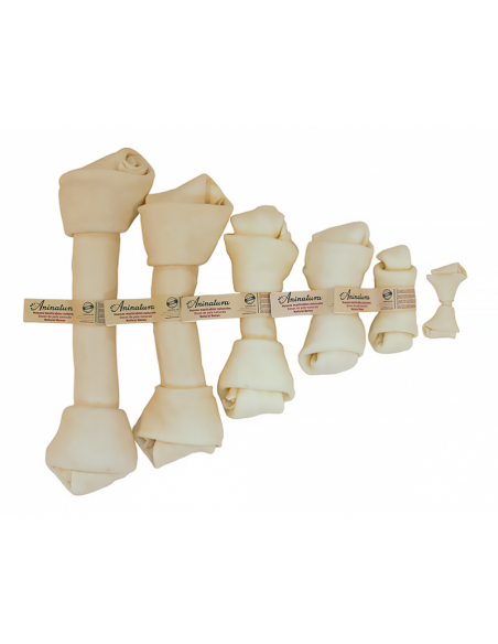 Hueso piel prensada para perro