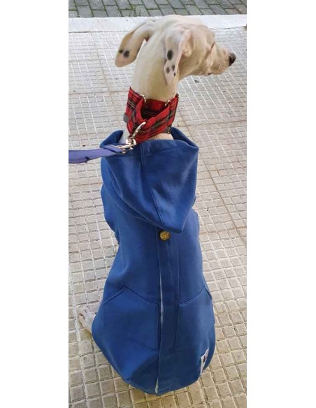 Sudadera para galgo color azul
