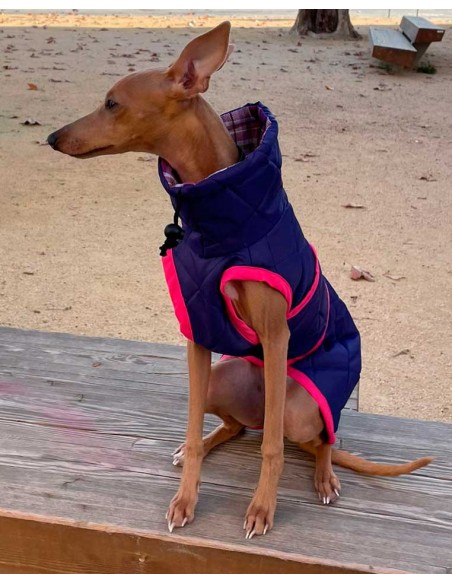 Abrigo Impermeable Acolchado para Piccolo morado