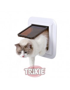 Puerta gatera en plástico blanco muy resistente