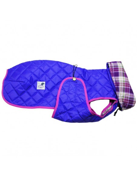 abrigo impermeable acolchado galgo color morado abrigo impermeable acolchado galgo color morado