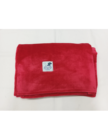 Manta de felpa para perro extrasuave roja