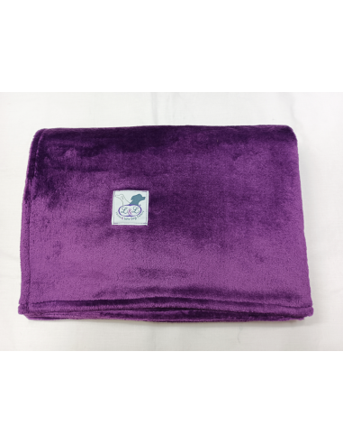 Manta de felpa para perro extrasuave morada