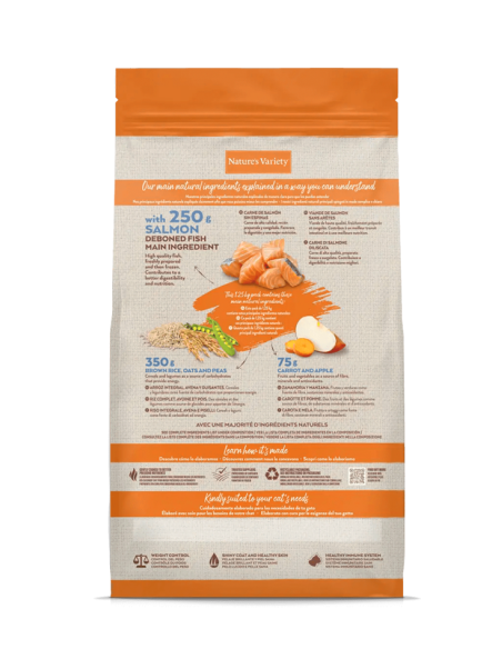 Nature's Variety Cat Dry salmón para gato esterilizado