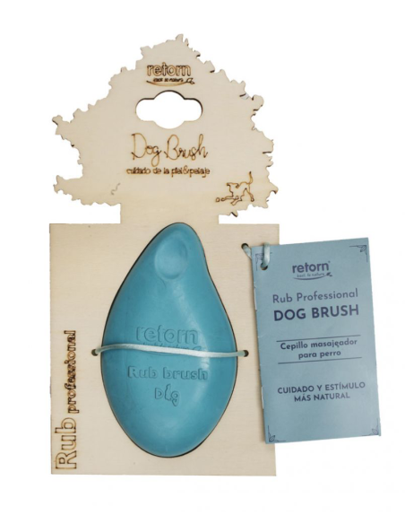Cepillo masajeador de goma para perros